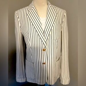 Polo Ralph Lauren womens blazer cream and black machine washable